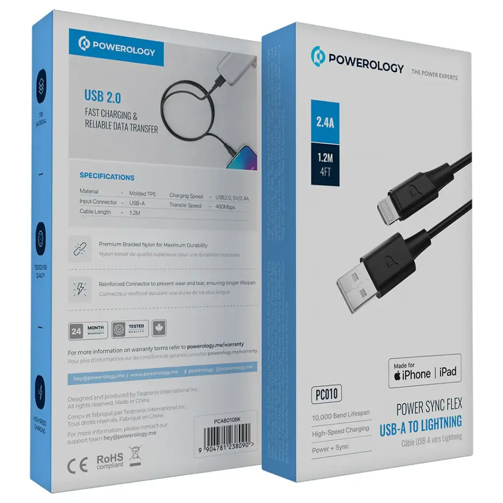 Powerology Power Sync Flex USB-A to Lightning Powerology Power Sync Flex USB-A to Lightning