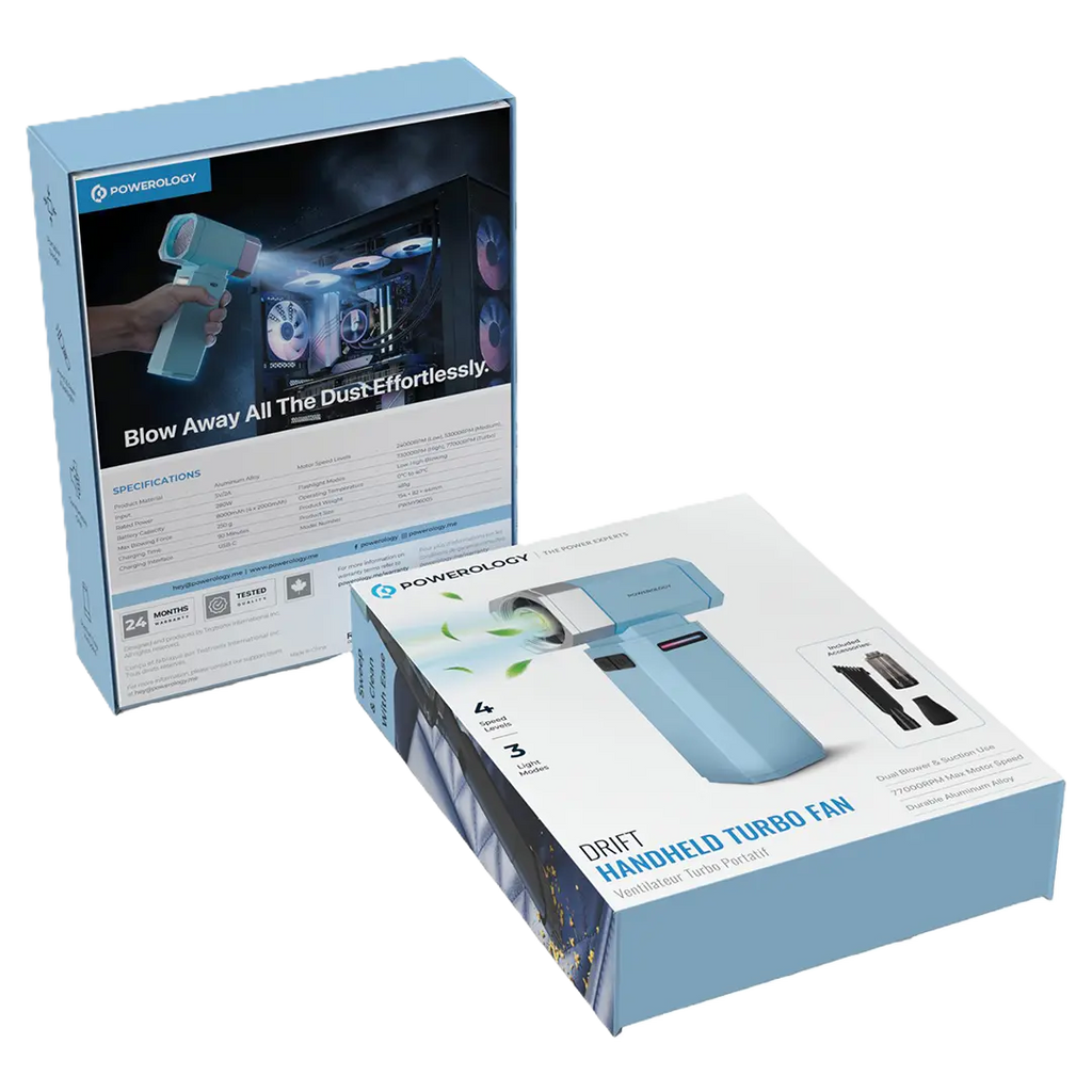 Powerology Drift Handheld Turbo Fan - Blue Powerology Drift Handheld Turbo Fan - Blue