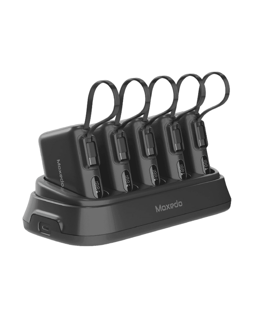 Moxedo Combo 5x 10,000 mAh Power Bank - Black