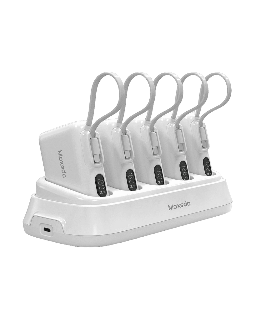 Moxedo Combo 5x 10,000 mAh Power Bank - White