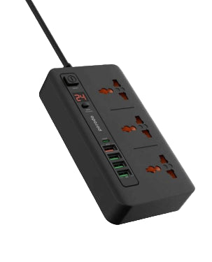 Porodo 3 AC 4 USB-A & USB-C PD 20W Multi-Port Super Hub 2M UK Black Porodo 3 AC 4 USB-A & USB-C PD 20W Multi-Port Super Hub 2M UK Black
