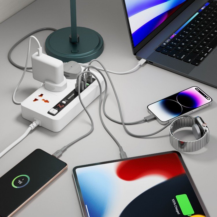 Porodo Multi-Port Power HUB 4 USB-A / USB-C Porodo Multi-Port Power HUB 4 USB-A / USB-C
