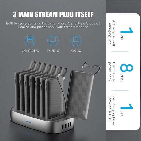 WST POWERBANK 8 in 1 Docking Station Magsafe 10000mAh (Black) WST POWERBANK 8 in 1 Docking Station Magsafe 10000mAh (Black)