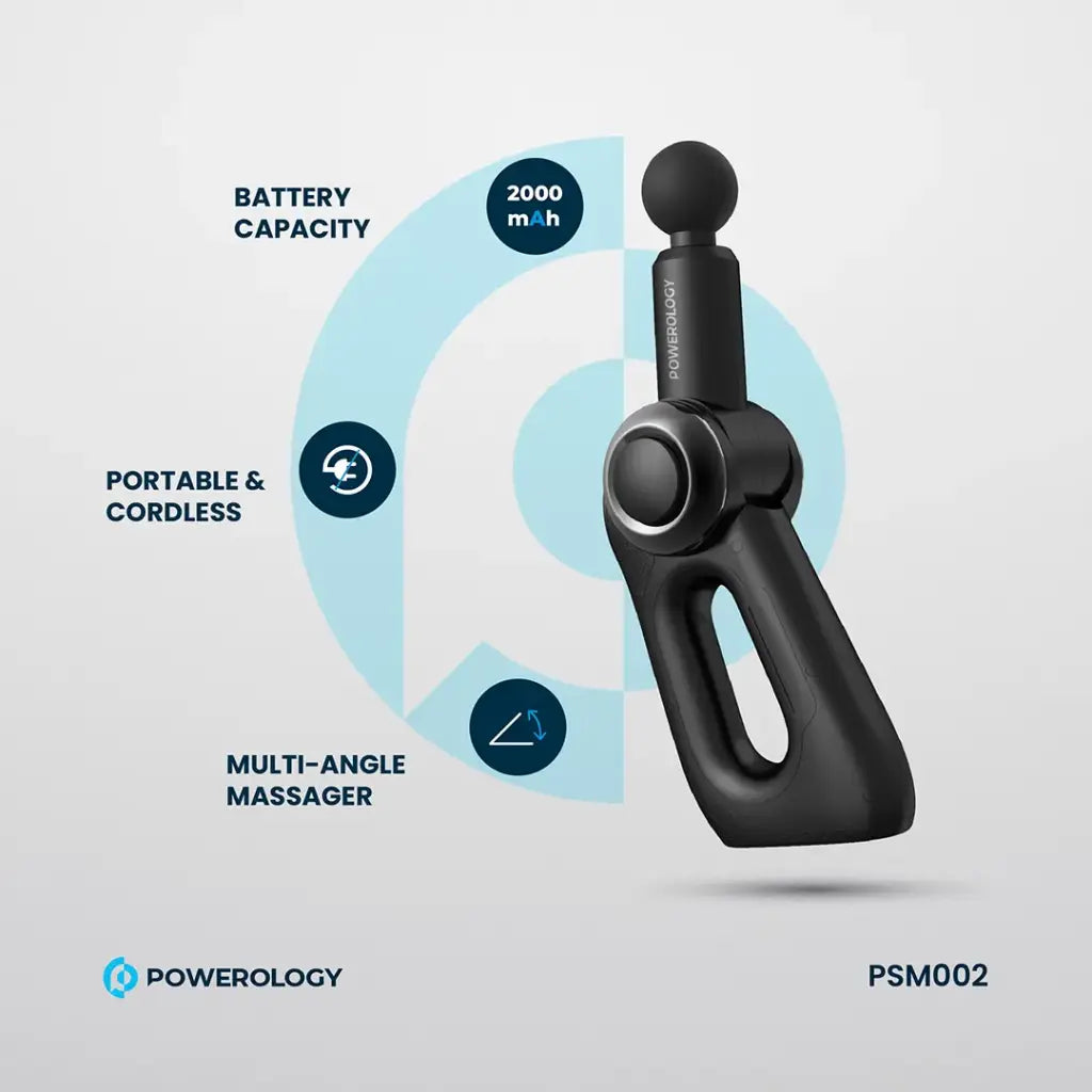 Powerology Full-Body Massage Gun - Black Powerology Full-Body Massage Gun - Black
