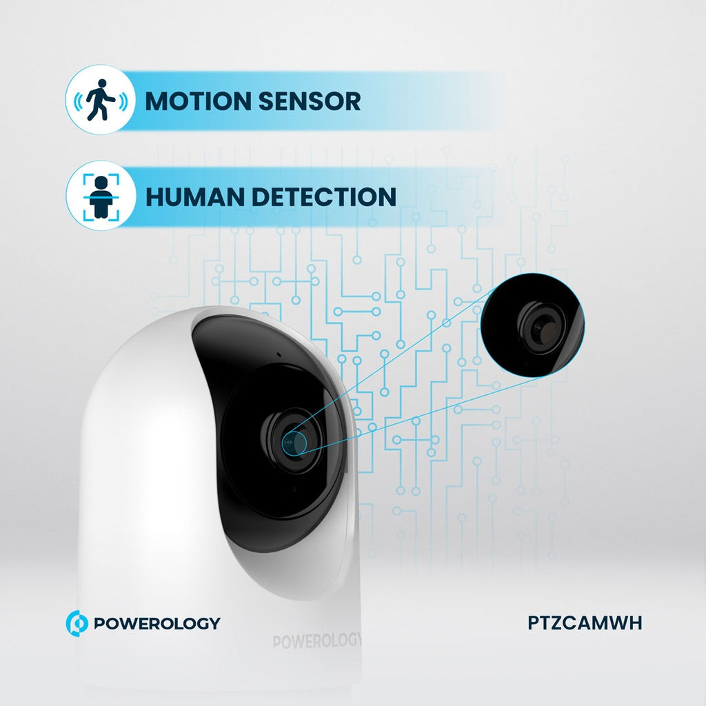Powerology Indoor PTZ Smart Camera - White Powerology Indoor PTZ Smart Camera - White
