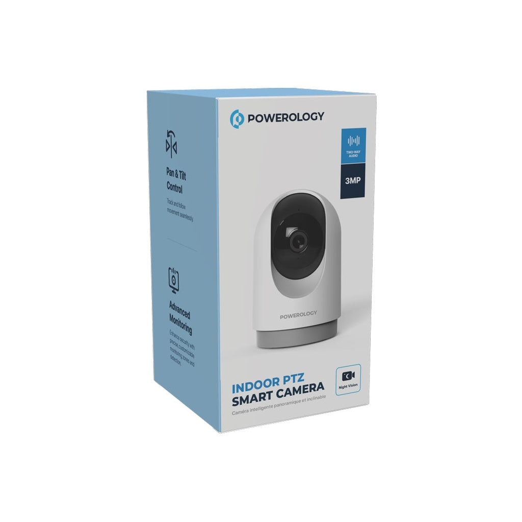 Powerology Indoor PTZ Smart Camera - White Powerology Indoor PTZ Smart Camera - White