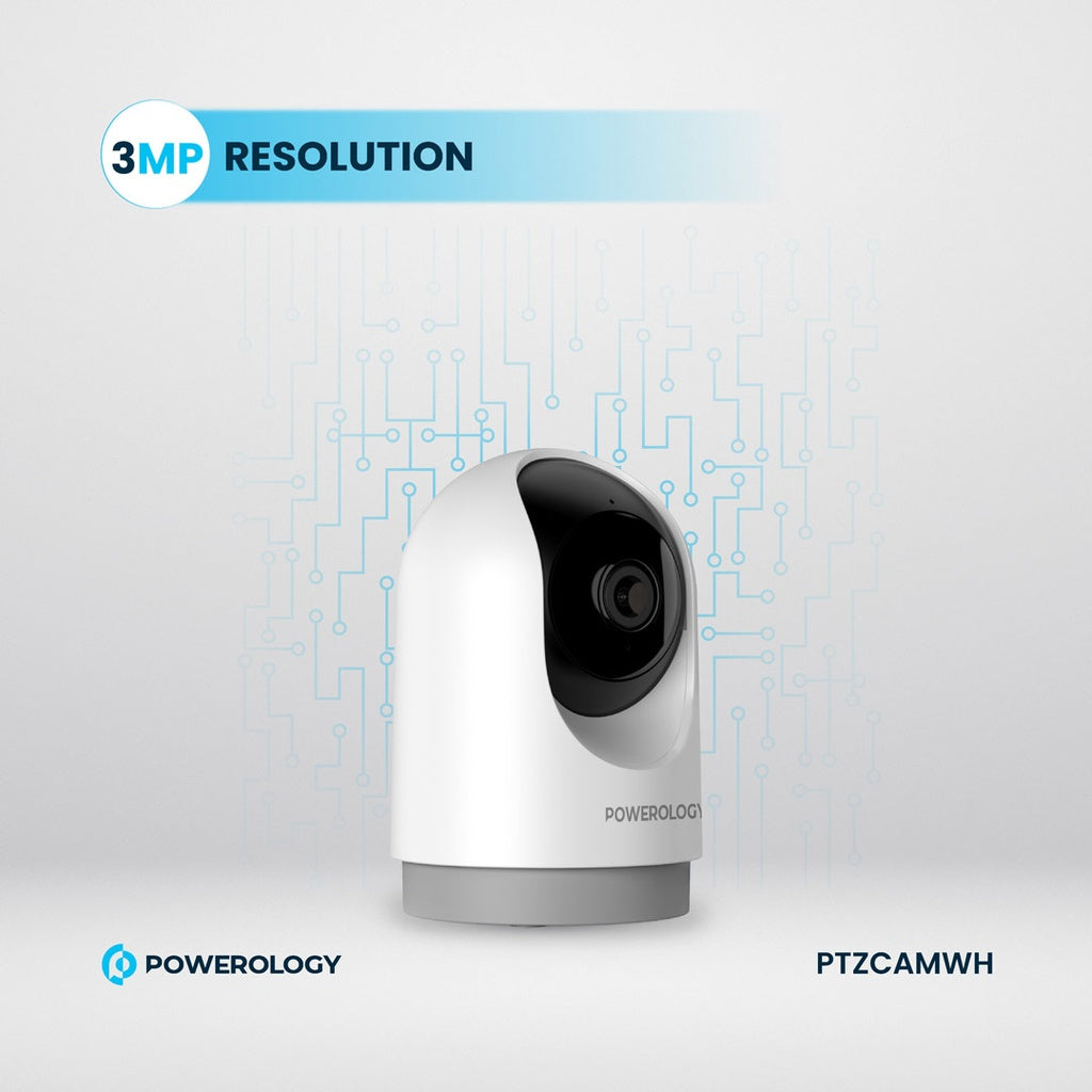 Powerology Indoor PTZ Smart Camera - White Powerology Indoor PTZ Smart Camera - White