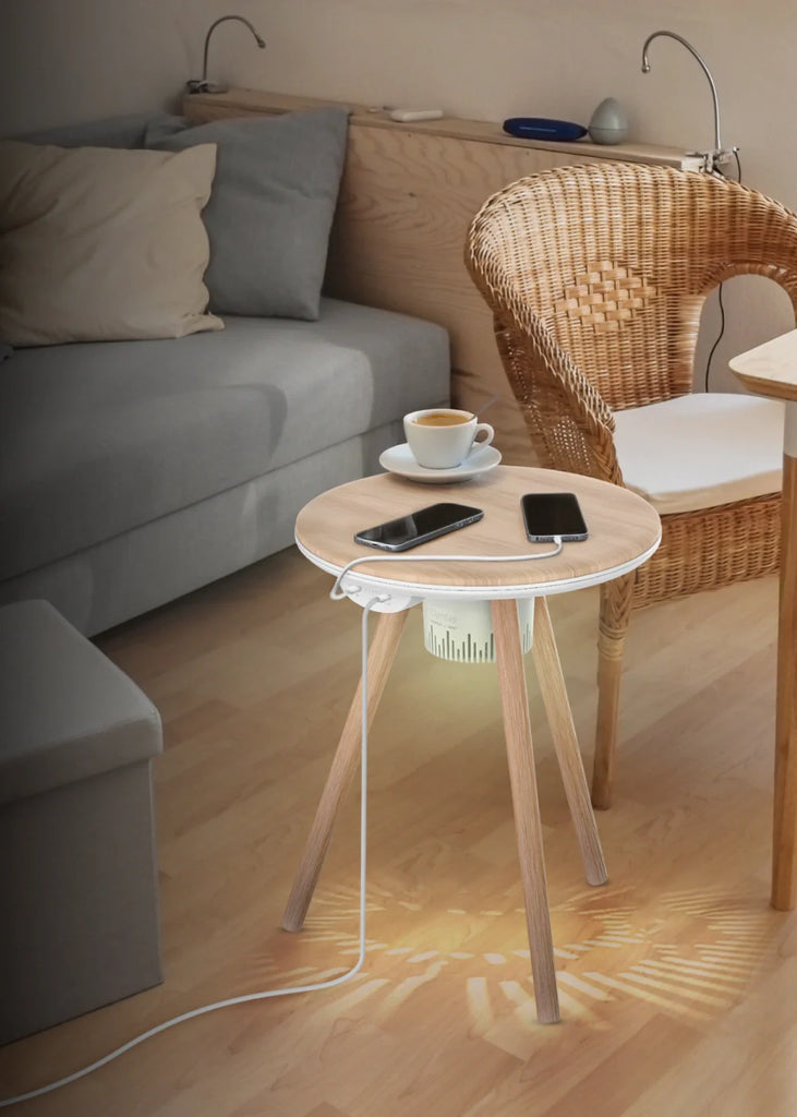 Momax Cymbal Coffee Table With Wireless Speaker Momax Cymbal Coffee Table With Wireless Speaker