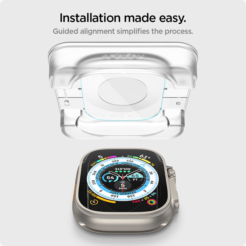 Spigen Apple Watch Ultra 3/2/1 (49mm) Glass Glas.tR EZ Fit (2P) Spigen Apple Watch Ultra 3/2/1 (49mm) Glass Glas.tR EZ Fit (2P)