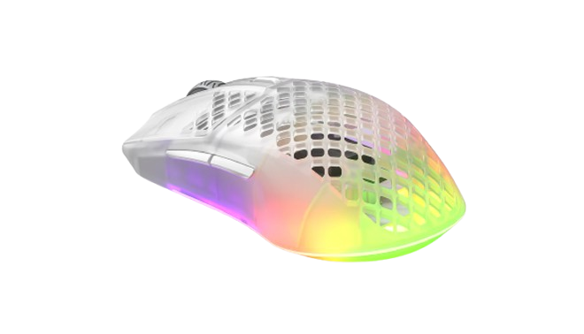 SteelSeries Aerox 3 Wireless Mouse / Ghost Light Weight CPI Censor -White