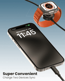 Moxedo 2 in 1 Charging Cable 60W PD Watch Wireless Charger with USB-C to USB-C