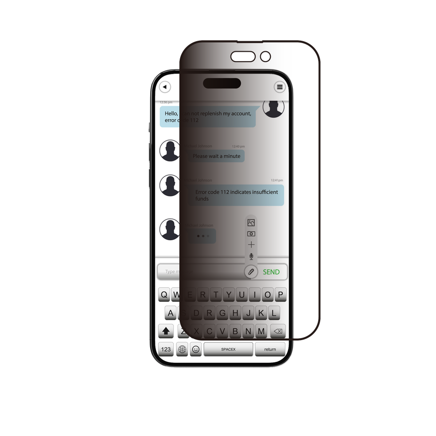SwitchEasy Vetro Privacy iPhone 14 6.7 Pro Anti-Smudge Stain-Resistant - Clear