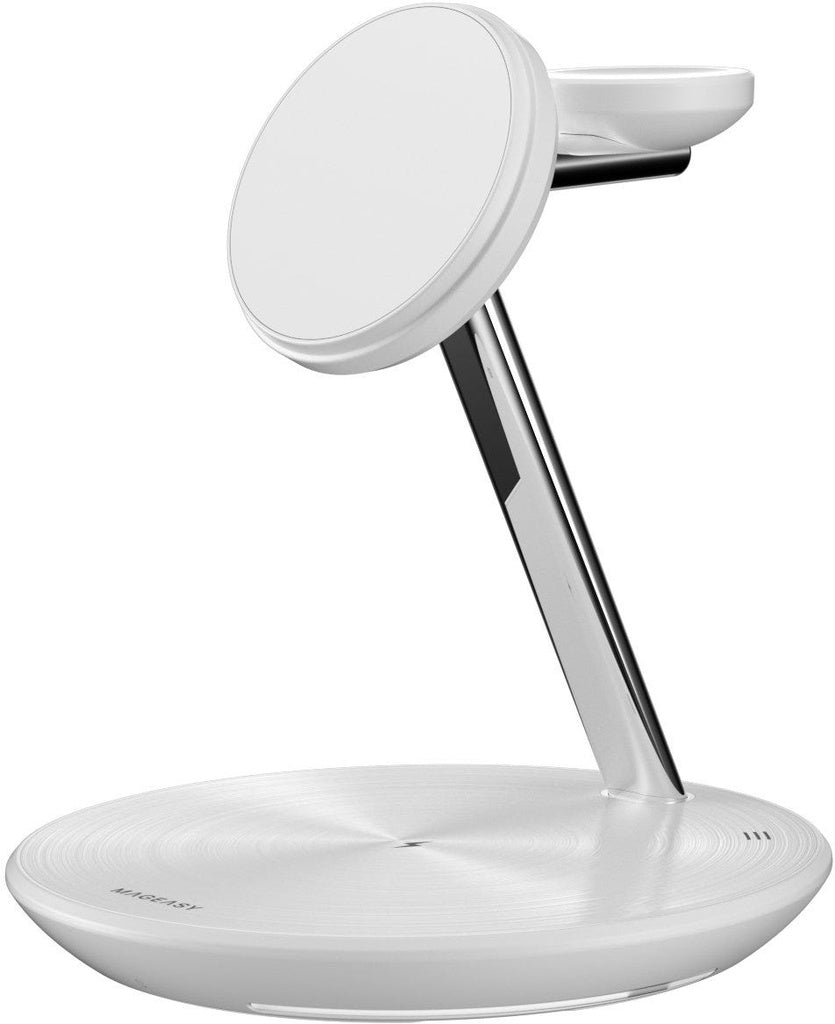 SwitchEasy Mageasy PowerStation 5 in 1 Magnetic Wireless Charging Stand - White