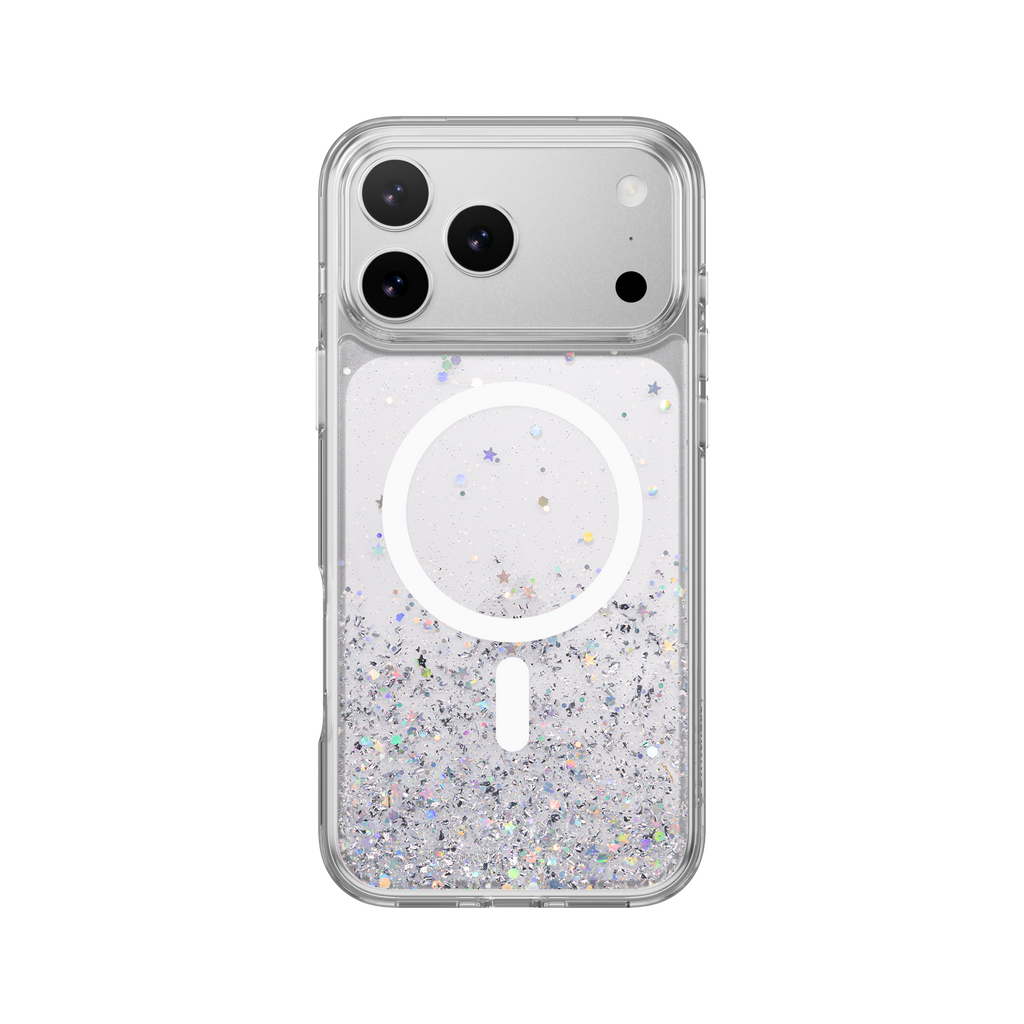 SWITCHEASY STARFIELDM 3D GLITTER PROTECTIVE CASE FOR IPHONE 17 PRO MAX-TRANSPARENT/WHITE RING