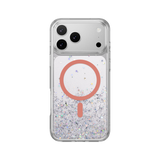 SWITCHEASY STARFIELDM 3D GLITTER PROTECTIVE CASE FOR IPHONE 17 PRO MAX-TRANSPARENT/CORAL RING
