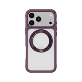 MAGEASY Bright 360 Magsafe Rotating Ring Clear Case iPhone 17 /18 - Transparent Nebula