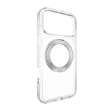 MAGEASY Bright 360 Magsafe Rotating Ring Clear Case iPhone 17 /18 - Transparent Silver