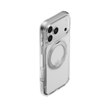 MAGEASY Bright 360 Magsafe Rotating Ring Clear Case iPhone 17 /18 - Transparent Silver