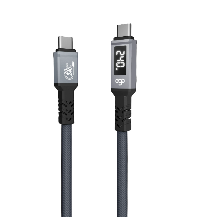 EGO WIRY MAG 240W PD USB3.2 TYPE-C TO C CABLE - GREY