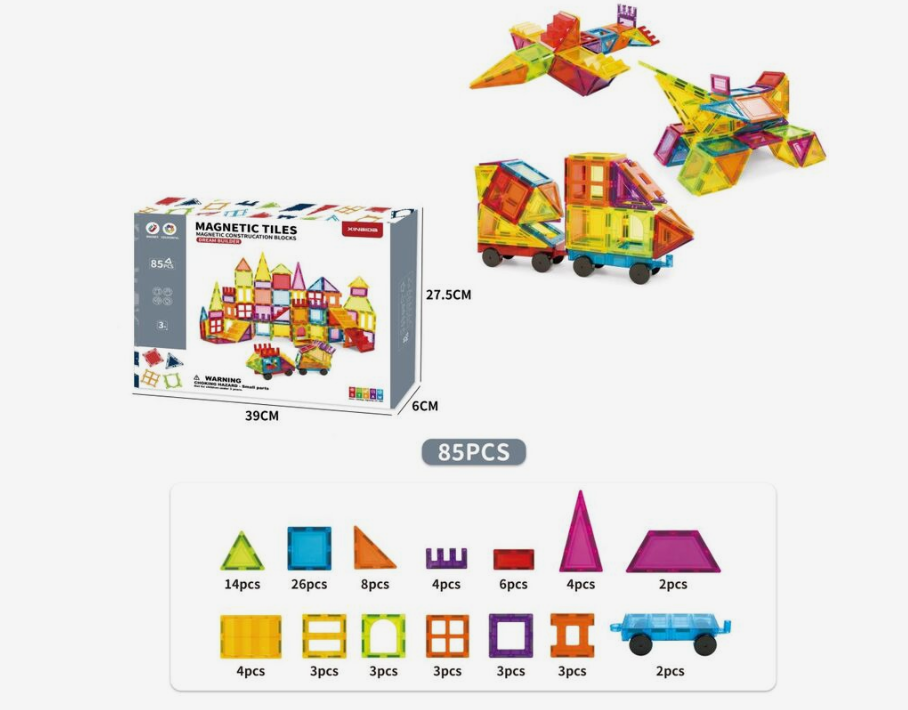 Magnetic Construction Blocks - 85 pcs Magnetic Construction Blocks - 85 pcs