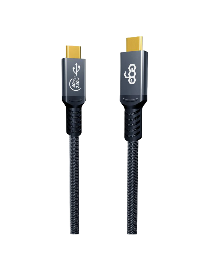 EGO WIRY MAX 240W PD USB-4 TYPE-C TO C CABLE - GRAY