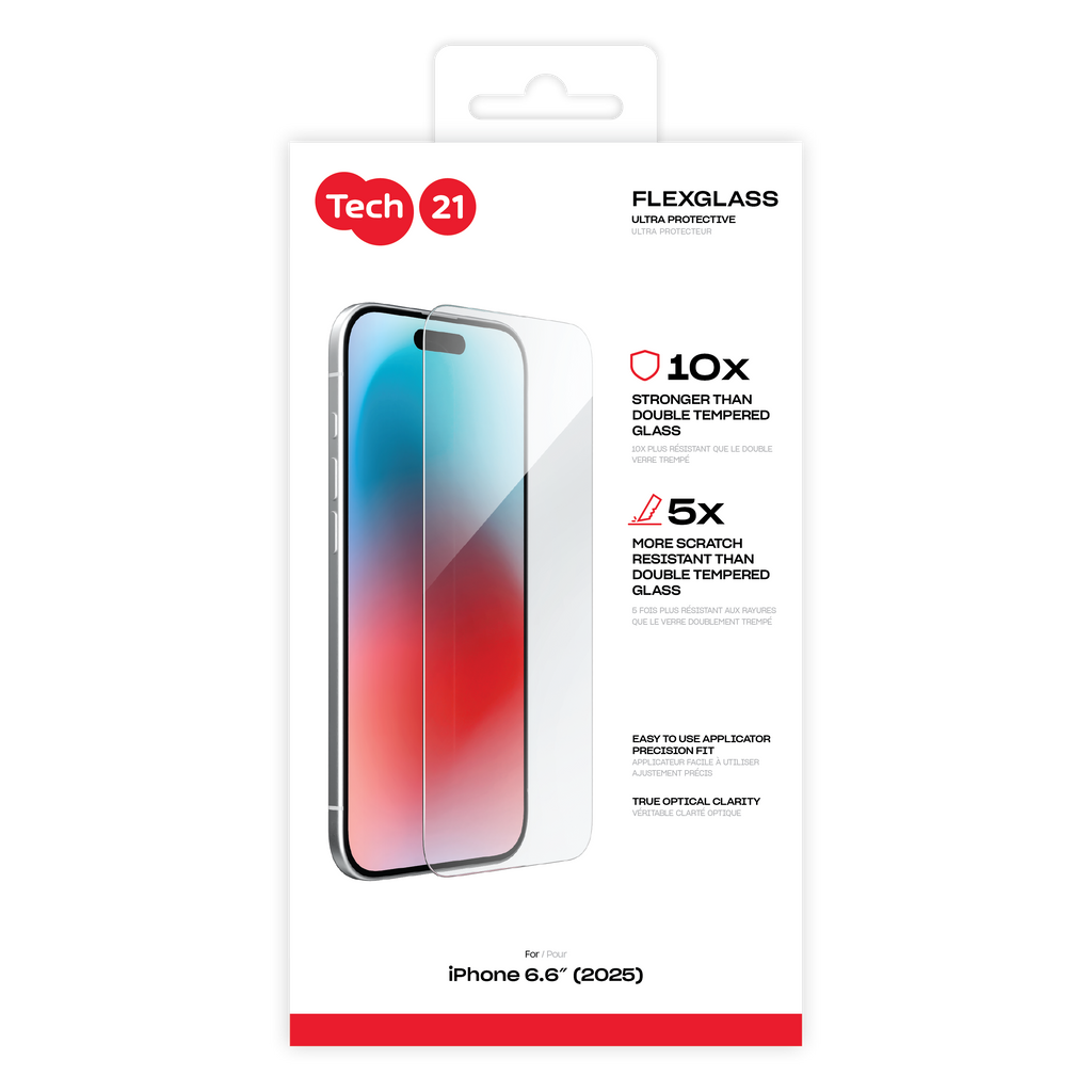 Tech21 iPhone 17 Series FlexGlass Ultra - Clear Tech21 iPhone 17 Series FlexGlass Ultra - Clear