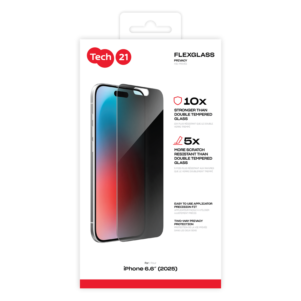 Tech21 iPhone 17 Series FlexGlass Ultra - Privacy Tech21 iPhone 17 Series FlexGlass Ultra - Privacy