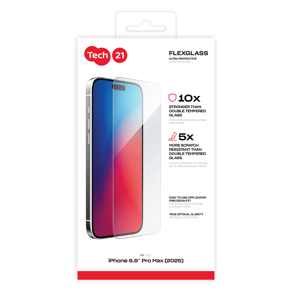 Tech21 iPhone 17 Series FlexGlass Ultra - Clear Tech21 iPhone 17 Series FlexGlass Ultra - Clear