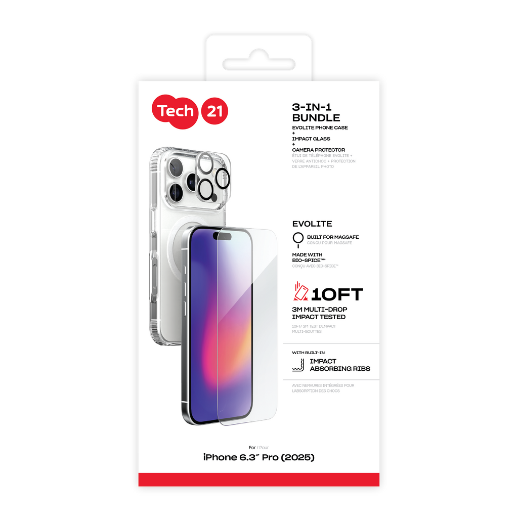 Tech21 iPhone 17 Series EvoLite MageSafe Case/ Impact Glass/ Camera Lens - Clear Tech21 iPhone 17 Series EvoLite MageSafe Case/ Impact Glass/ Camera Lens - Clear