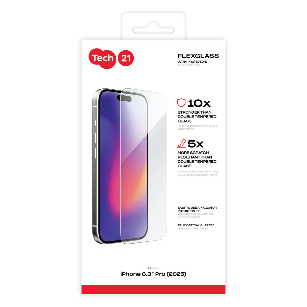 Tech21 iPhone 17 Series FlexGlass Ultra - Clear Tech21 iPhone 17 Series FlexGlass Ultra - Clear