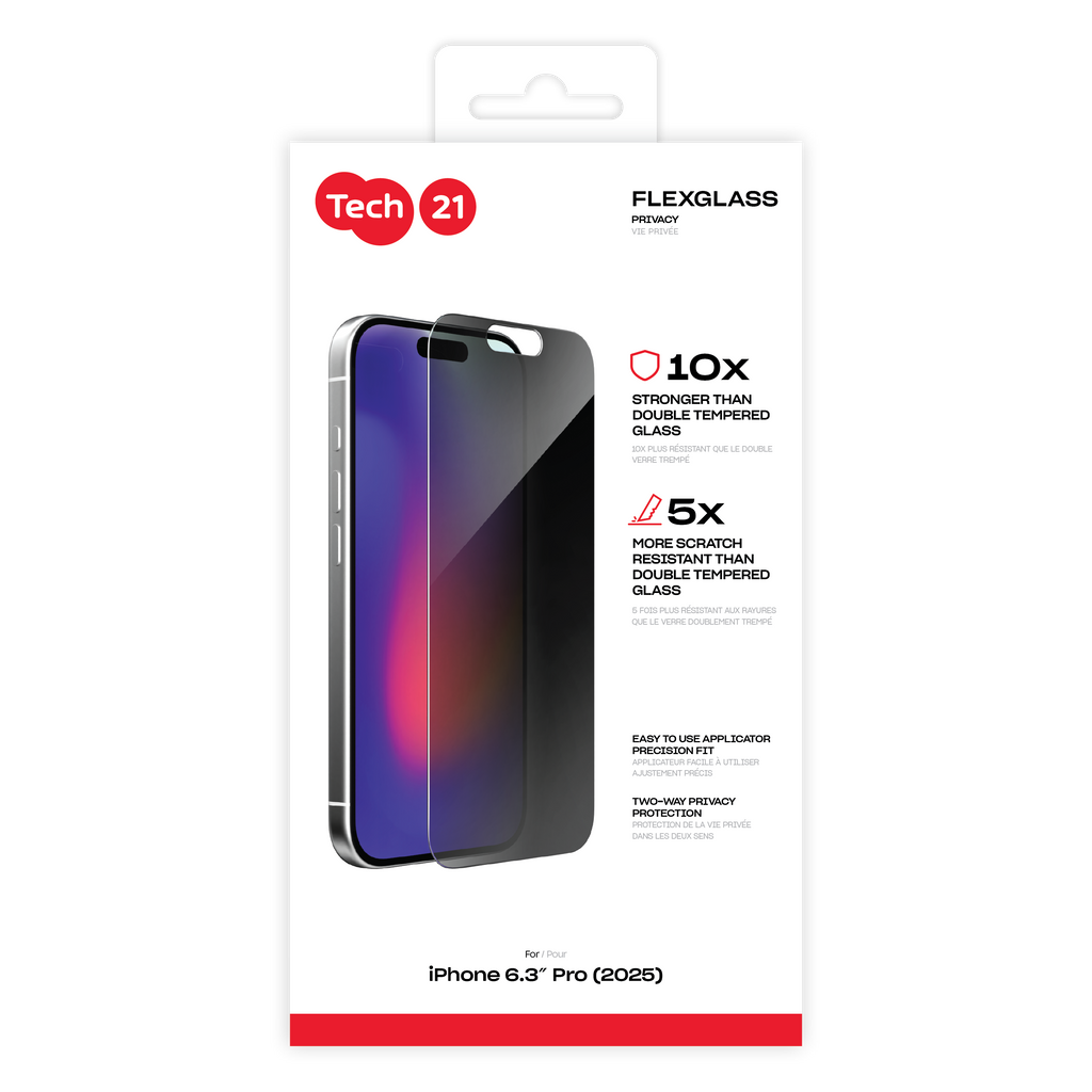 Tech21 iPhone 17 Series FlexGlass Ultra - Privacy Tech21 iPhone 17 Series FlexGlass Ultra - Privacy