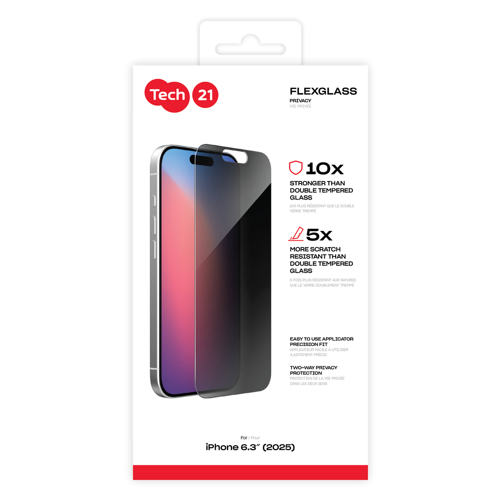 Tech21 iPhone 17 Series FlexGlass Ultra - Privacy Tech21 iPhone 17 Series FlexGlass Ultra - Privacy
