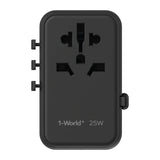 MOMAX 1-WORLD 25W 3 PORT TRAVEL ADAPTOR
