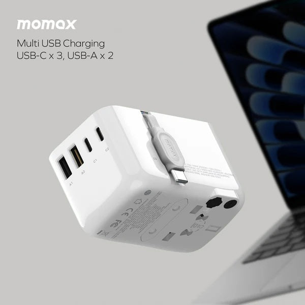 MOMAX 1-WORLD FLOW 35W 4 PORT TRAVEL ADAPTOR MOMAX 1-WORLD FLOW 35W 4 PORT TRAVEL ADAPTOR