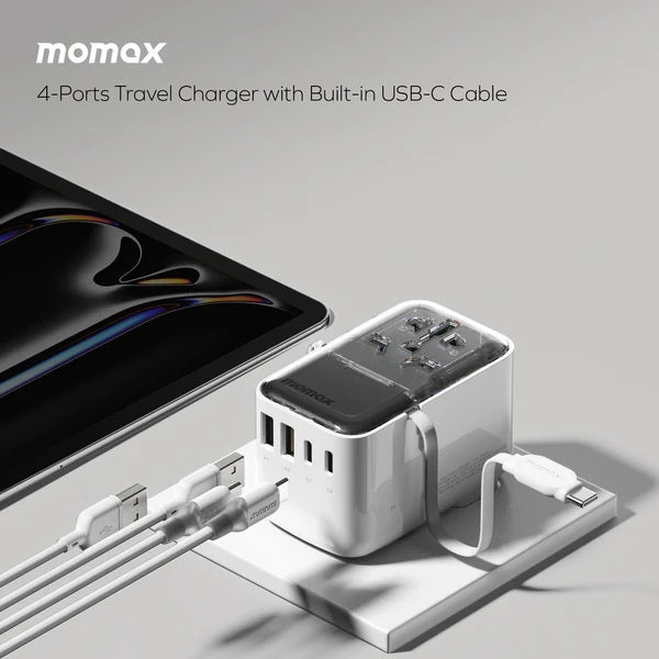 MOMAX 1-WORLD FLOW 35W 4 PORT TRAVEL ADAPTOR MOMAX 1-WORLD FLOW 35W 4 PORT TRAVEL ADAPTOR