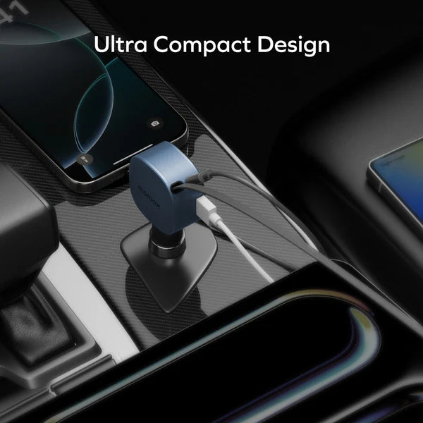 MOMAX 60W 2-PORT CAR CHARGER WITH BUILT-IN CABLE MOMAX 60W 2-PORT CAR CHARGER WITH BUILT-IN CABLE