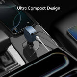 MOMAX 60W 2-PORT CAR CHARGER WITH BUILT-IN  CABLE