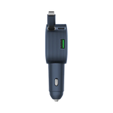 MOMAX 60W 2-PORT CAR CHARGER WITH BUILT-IN  CABLE