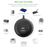 UGREEN 4-Port USB 2.0 Hub 1M USB Cable PC Cell Phone eReader