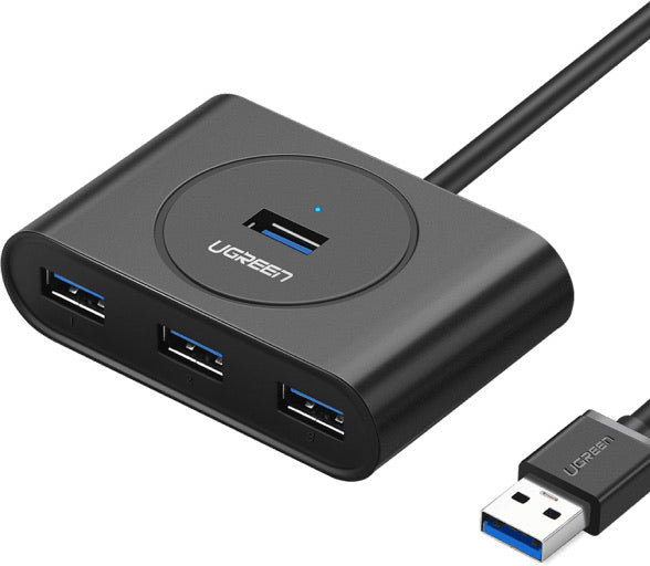UGREEN 4-in-1 USB 3.0 Data Hub 1 meter cable (Black) UGREEN 4-in-1 USB 3.0 Data Hub 1 meter cable (Black)