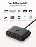 UGREEN 4-in-1 USB 3.0 Data Hub 1 meter cable (Black)