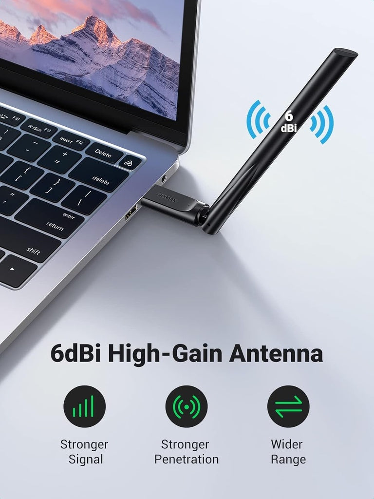 UGREEN High-Gain Dual Band Wireless USB Adapter UGREEN High-Gain Dual Band Wireless USB Adapter