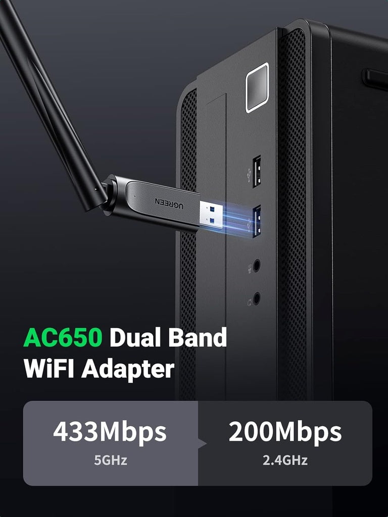 UGREEN High-Gain Dual Band Wireless USB Adapter UGREEN High-Gain Dual Band Wireless USB Adapter