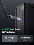 UGREEN High-Gain Dual Band Wireless USB Adapter
