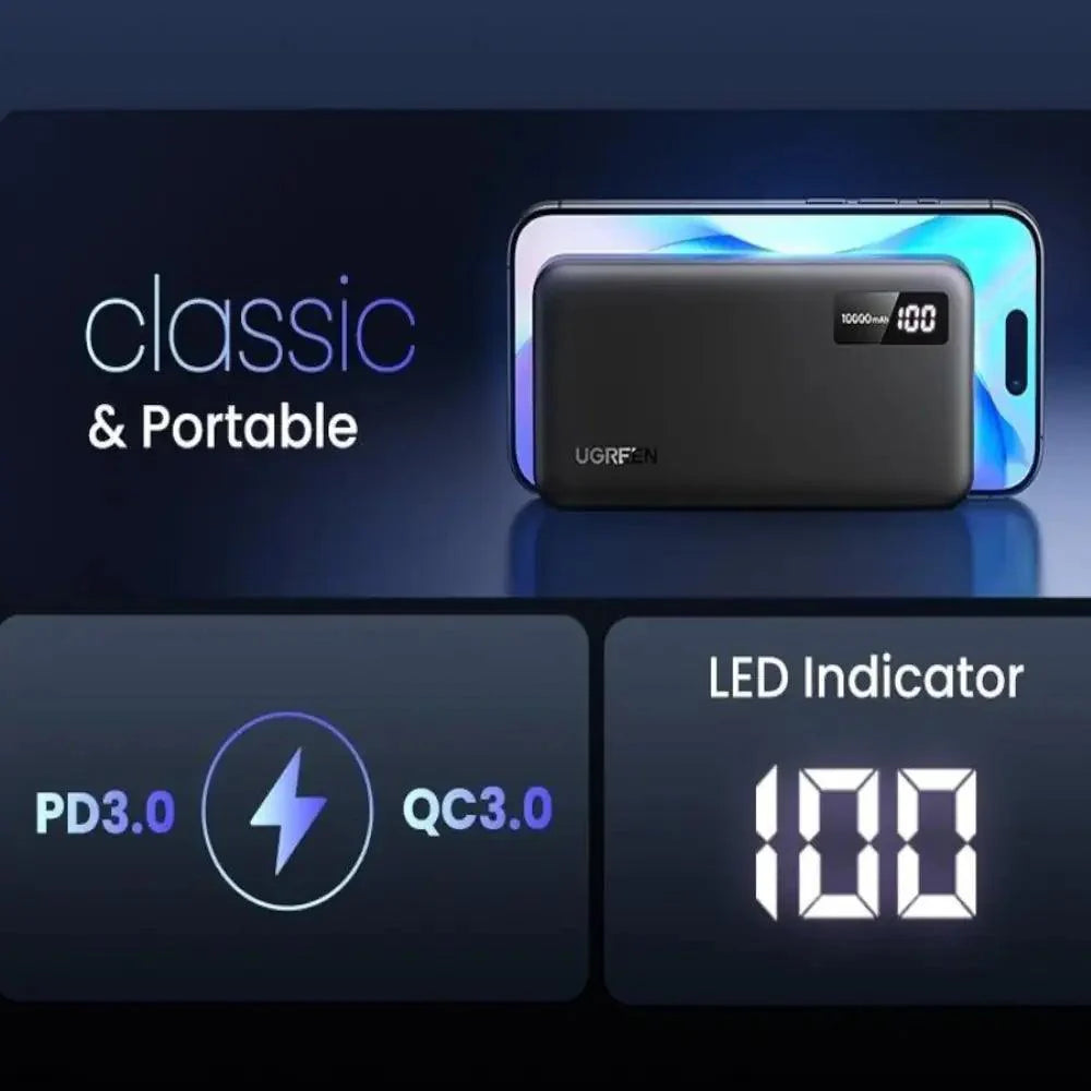 UGREEN Power bank 10000mAh 20W PD USB Type C + USB A UGREEN Power bank 10000mAh 20W PD USB Type C + USB A