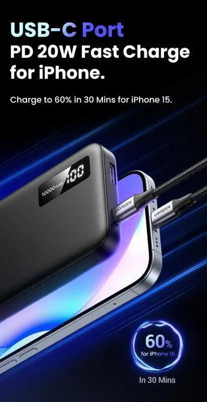 UGREEN Power bank 10000mAh 20W PD USB Type C + USB A UGREEN Power bank 10000mAh 20W PD USB Type C + USB A