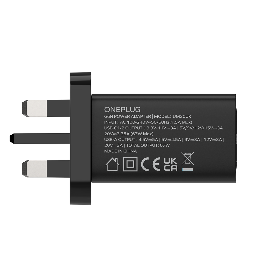 Momax OnePlug 3-Ports Charger (GaN 67W) Momax OnePlug 3-Ports Charger (GaN 67W)