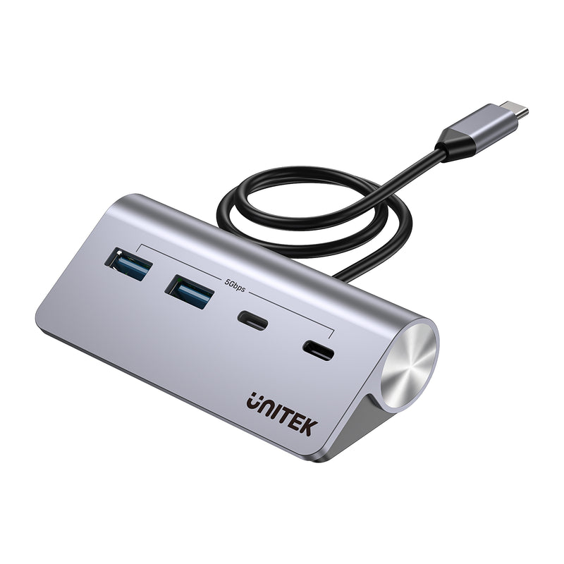 Unitek USB-C to 4 port USB Hub (2xUSB-A 5Gbps + 2xUSB-C 5Gbps) with USB-C Power Port