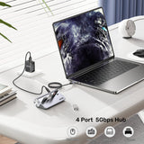Unitek USB-C to 4 port USB Hub (2xUSB-A 5Gbps + 2xUSB-C 5Gbps) with USB-C Power Port