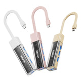 Unitek Bi-Directional USB-C/USB-A 5Gbps Hub (4xUSB-A) White With Detachable USB Cable Works with USB-A and USB-C